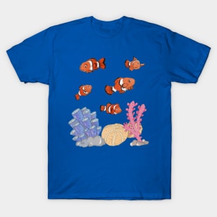 A coral reef with clown fish T-Shirt